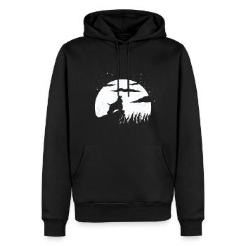 Cocker Spaniel américain - Sweat à capuche Premium bio Homme - noir - Devant - Nico (187cm)
