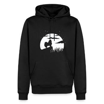 American Eskimo Dog Hund - Männer Premium Bio Hoodie - Schwarz - Vorne - Nico (187cm)