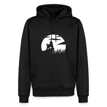 Bernedoodle Chien - Sweat à capuche Premium bio Homme - noir - Devant - Nico (187cm)