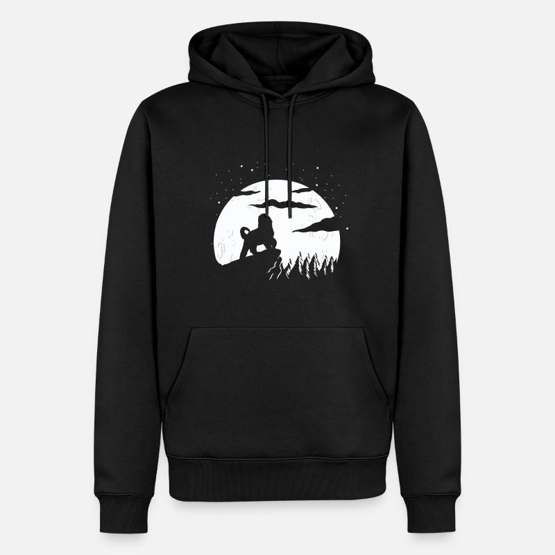 Bernedoodle Chien - Sweat à capuche Premium bio Homme - noir