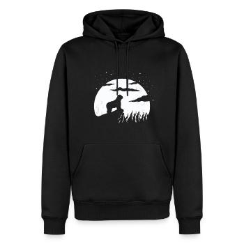 Briard - Berger de Brie - Briarden - Männer Premium Bio Hoodie - Schwarz - Vorne - Nico (187cm)