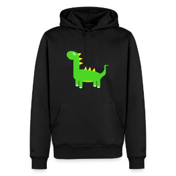 süßer Dino - Männer Premium Bio Hoodie - Schwarz - Vorne - Nico (187cm)