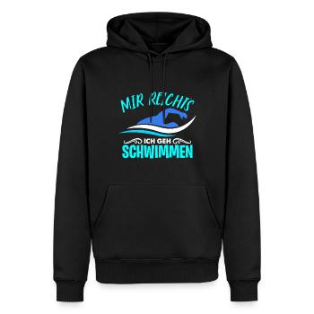 Mir reichts, ich geh schwimmen! Cooler Spruch Fun - Männer Premium Bio Hoodie - Schwarz - Vorne - Nico (187cm)