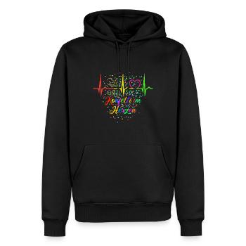 Konfetti im Herzen - Karneval - Verkleidung - Männer Premium Bio Hoodie - Schwarz - Vorne - Nico (187cm)
