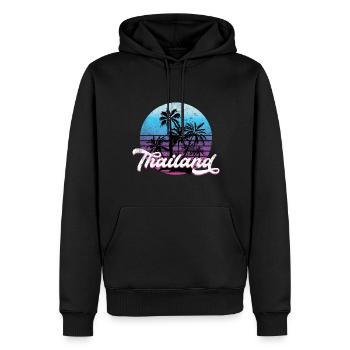 Thailand - Männer Premium Bio Hoodie - Schwarz - Vorne - Nico (187cm)