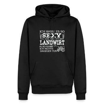 Landwirtschaft Landwirt Traktor Trecker Farm Bauer - Männer Premium Bio Hoodie - Schwarz - Vorne - Nico (187cm)