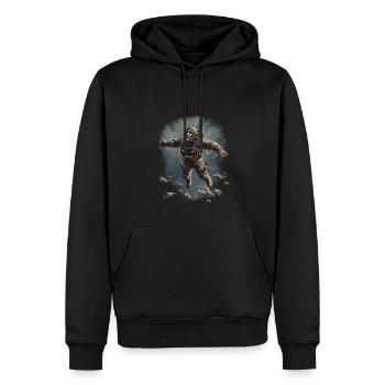 Plongeur - Sweat à capuche Premium bio Homme - noir - Devant - Nico (187cm)