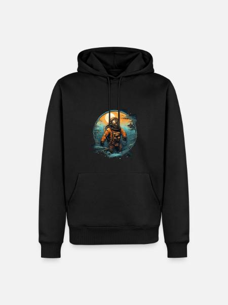 Diver - Men’s Premium Organic Hoodie - black
