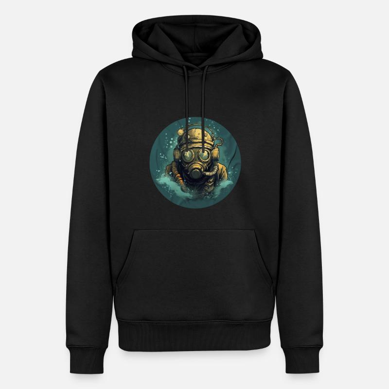 Plongeur - Sweat à capuche Premium bio Homme - noir