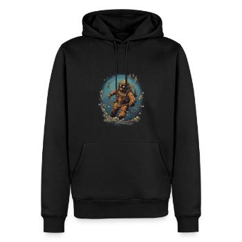 Plongeur - Sweat à capuche Premium bio Homme - noir - Devant - Nico (187cm)