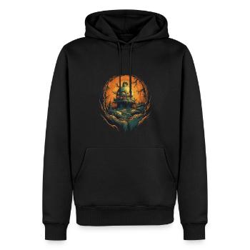Halloween - Männer Premium Bio Hoodie - Schwarz - Vorne - Nico (187cm)