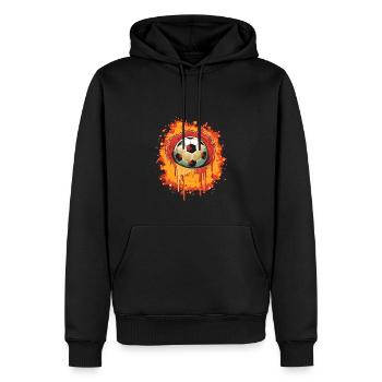 Fußball Ball - Männer Premium Bio Hoodie - Schwarz - Vorne - Nico (187cm)