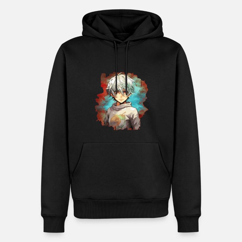 Garçon d’anime - Sweat à capuche Premium bio Homme - noir