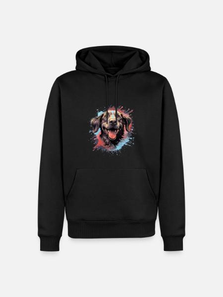 Dog - Men’s Premium Organic Hoodie - black