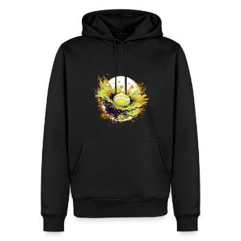 Balle de tennis - Sweat à capuche Premium bio Homme - noir - Devant - Nico (187cm)