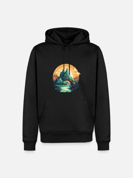 Landscape - Men’s Premium Organic Hoodie - black
