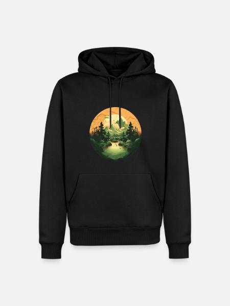 Landscape - Men’s Premium Organic Hoodie - black