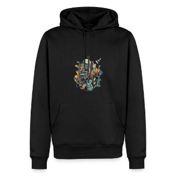 Musik Instrumente - Männer Premium Bio Hoodie - Schwarz - Vorne - Nico (187cm)