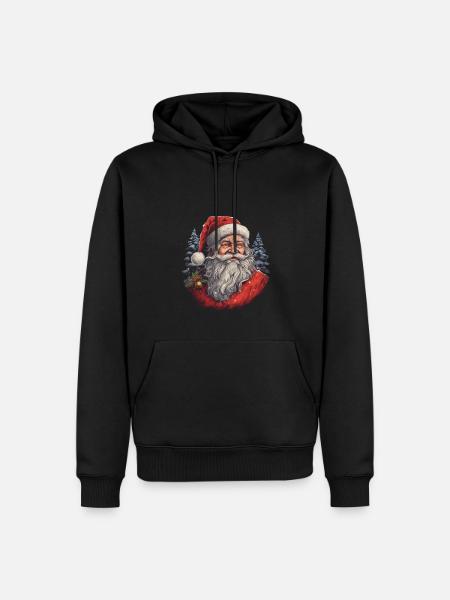Weihnachtsmann - Männer Premium Bio Hoodie - Schwarz