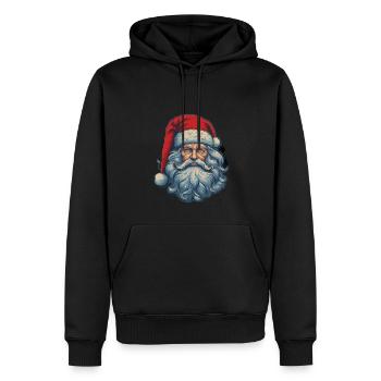 Père Noël - Sweat à capuche Premium bio Homme - noir - Devant - Nico (187cm)