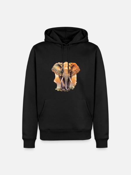 Elephant - Men’s Premium Organic Hoodie - black