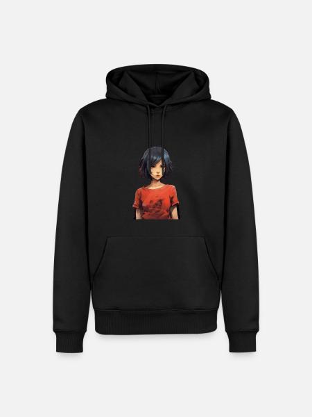 Anime Girl - Men’s Premium Organic Hoodie - black