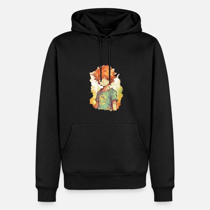 Garçon d’anime - Sweat à capuche Premium bio Homme - noir