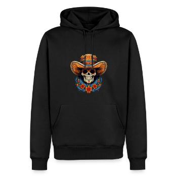 Cinco de Mayo Skull - Männer Premium Bio Hoodie - Schwarz - Vorne - Nico (187cm)