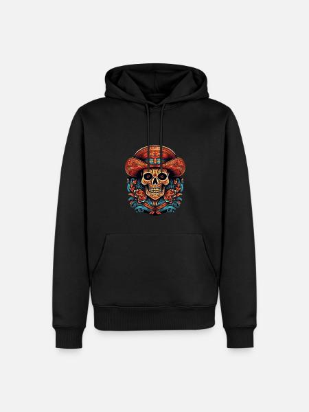 Cinco de Mayo Skull - Men’s Premium Organic Hoodie - black