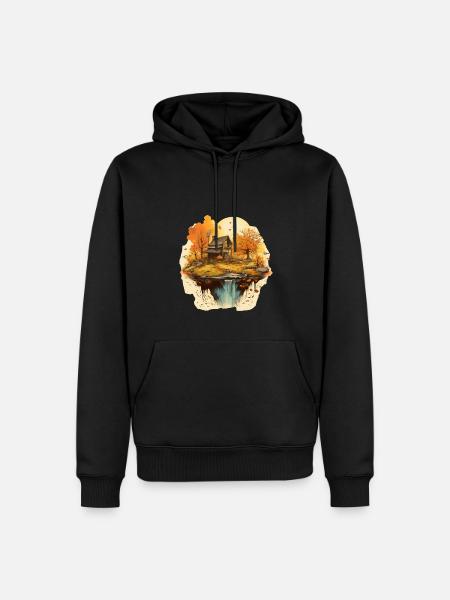 Autumnal landscape - Men’s Premium Organic Hoodie - black
