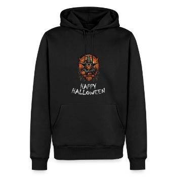 Halloween - Happy Halloween - Männer Premium Bio Hoodie - Schwarz - Vorne - Nico (187cm)
