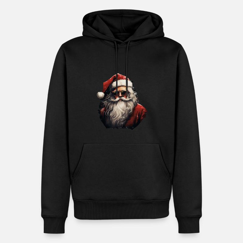 Weihnachtsmann - Männer Premium Bio Hoodie - Schwarz
