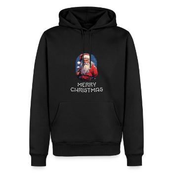 Weihnachtsmann - Marry Christmas - Männer Premium Bio Hoodie - Schwarz - Vorne - Nico (187cm)