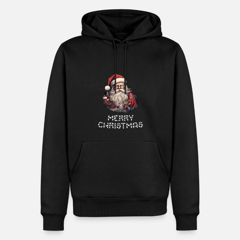 Weihnachtsmann - Marry Christmas - Männer Premium Bio Hoodie - Schwarz