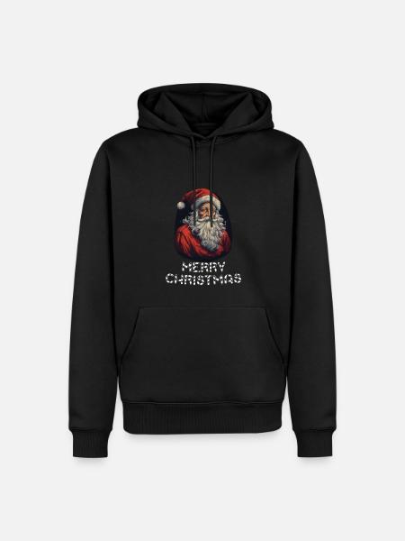 Weihnachtsmann Marry Christmas - Männer Premium Bio Hoodie - Schwarz