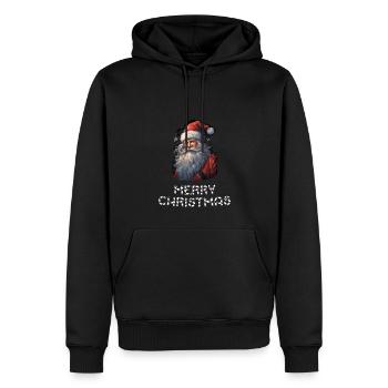 Weihnachtsmann - Marry Christmas - Männer Premium Bio Hoodie - Schwarz - Vorne - Nico (187cm)