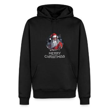 Weihnachtsmann - Marry Christmas - Männer Premium Bio Hoodie - Schwarz - Vorne - Nico (187cm)