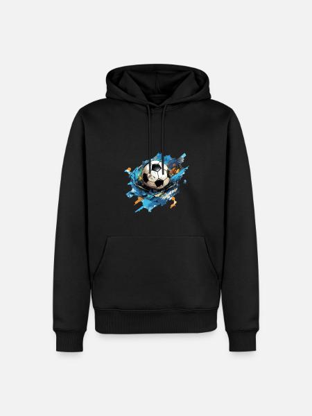 Soccer Ball - Men’s Premium Organic Hoodie - black