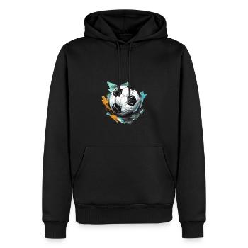 Soccer Ball - Men’s Premium Organic Hoodie - black - Front - Nico (187cm)