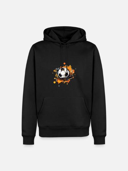 Soccer Ball - Men’s Premium Organic Hoodie - black