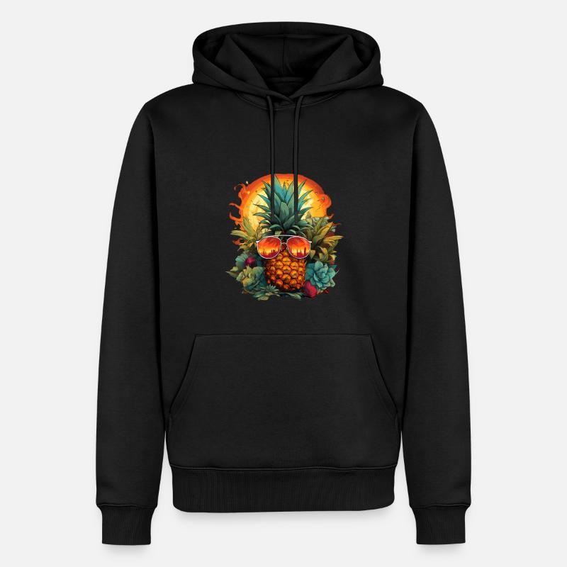 Ananas - Männer Premium Bio Hoodie - Schwarz