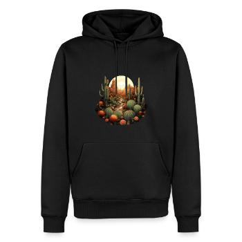 Cactus - Sweat à capuche Premium bio Homme - noir - Devant - Nico (187cm)