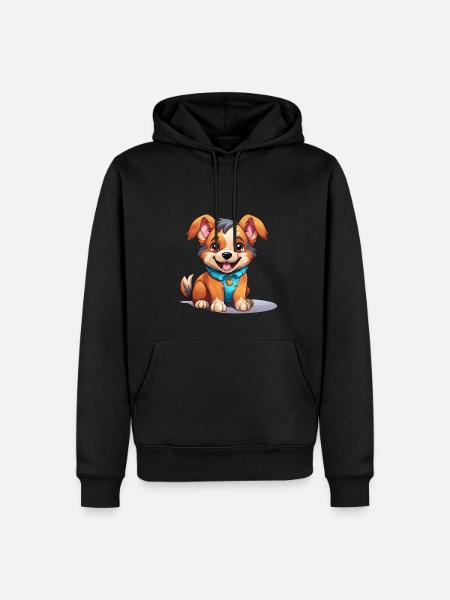 Dog - Kawaii Style - Men’s Premium Organic Hoodie - black