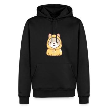 Hund - Kawaii Style - Männer Premium Bio Hoodie - Schwarz - Vorne - Nico (187cm)