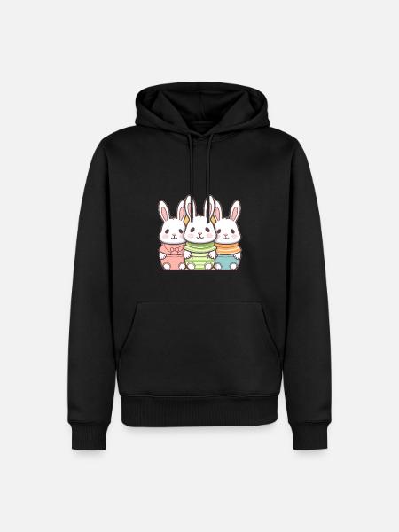 Bunny - Kawaii Style - Men’s Premium Organic Hoodie - black