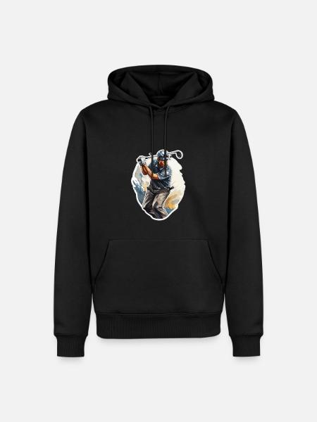Golf Player - Illustration - Men’s Premium Organic Hoodie - black