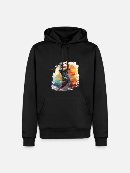 Golf Player - Illustration - Men’s Premium Organic Hoodie - black