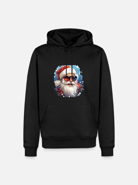 Santa Claus - illustration - Men’s Premium Organic Hoodie - black