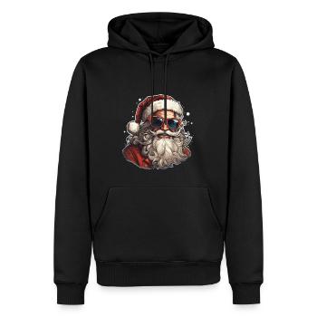 Père Noël - illustration - Sweat à capuche Premium bio Homme - noir - Devant - Nico (187cm)