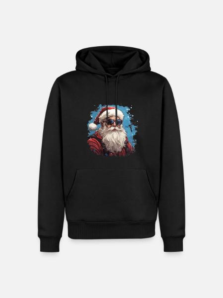 Santa Claus - illustration - Men’s Premium Organic Hoodie - black